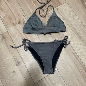 Zingara Bikini Womens Medium Black Silver
